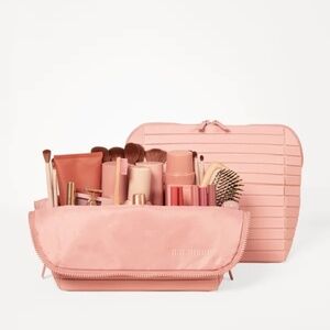 Parallel Large Blush Traveller Makeup Bag - fold-down sides w/ smooth zip $128
